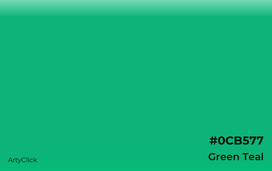 Green Teal #0CB577